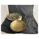Brass Bowl & Brass Plate & Metal Plate Stands