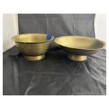 Brass Compote & Brass Bowl