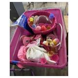 Easter Dï¿½cor & Ribbon in Plastic Bin
