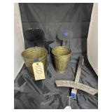 Holiday Wreath Hanger - 2 Metal Buckets