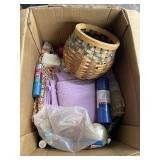 Linens - Wicker Basket - Ribbon