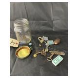 Canning Pint Jar of Assorted Trinkets