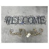 Metal Welcome Sign & Metal Wall Dï¿½cor