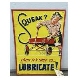 Lubricant Metal Single Sided Sign 14'x20'