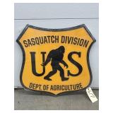 Sasquatch Division Highway Metal Sign 23'x22'