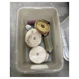 Buffer Wheels in Plastic Bin w/lid
