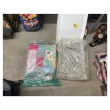 Hand Tied Quilt & Pillow in Plastic Bin w/Lid
