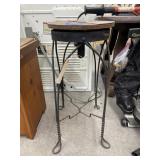 Wood/Metal Plant Stand 29'H
