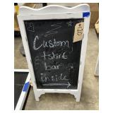 Double Sided A Frame Chalk Board 17'x32'