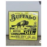 Buffalo Motor Oil Metal Single Sided Sign