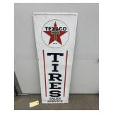 Texaco Tires Metal Single Sided Sign 42'x14'