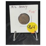 1912 P Wheat Penny Fine