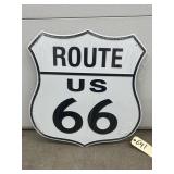 Route 66 Metal Single Sided Sign - not original