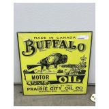 Buffalo Motor Oil Metal Single Sided Sign 17'x17'