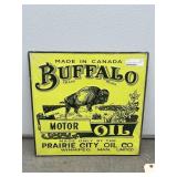 Buffalo Motor Oil Metal Single Sided Sign 17'x17'