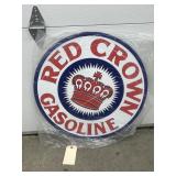 Crown Standard Gasoline Metal Single Sided Sign