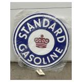 Crown Standard Gasoline Metal Sign 23'Dia
