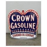 Crown Gasoline Metal Single Sided Sign 17'x17'