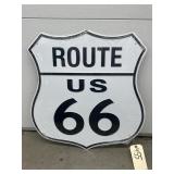 Route 66 Metal Single Sided Sign