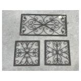 3 Pcs - Metal Wall Dï¿½cor 27'x14'