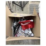 Box of Clothing Hangers & OU Window Flag