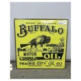 Buffalo Motor Oil Metal Single Sided Sign