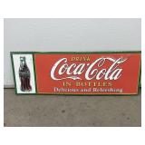 Coca Cola Metal Single Sided Sign 28'x10'