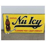 Nu Icy Drink Metal Single Sided Sign 23'x11'