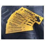 Stack of Double Sided Elec Fence Warnings