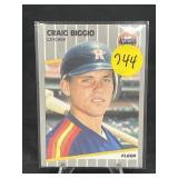 ROOKIE CARD 1989 FLEER HOF CRAIG BIGGIO