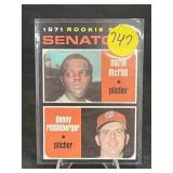 ROOKIE CARD 1971 TOPPS SENATORS ROOKIES