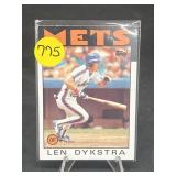 ROOKIE CARD 1986 TOPPS LENNY DYKSTRA