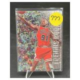 1996 FLEER METAL HOF DENNIS RODMAN CARD