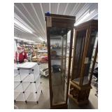 Lighted Glass Curio Cabinet - Glass Shelves