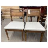 2 - Wood/Upholstered Dining Chairs