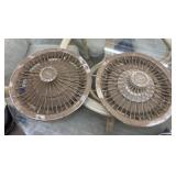 2 - Chevy Spoked Hubcaps 13' Inside Diameter