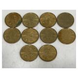 10 - Sacagawea Dollars