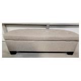 Gray Wall Storage Ottoman