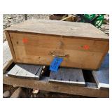 Vintage Camping Gear in Wooden Box