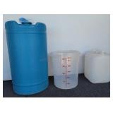 2 Water Storage Bins/ Clear Food Bin