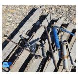 2 Grease Guns, Pry Bar, Tire Irons