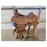15' Jeff Smith Saddle with Crocodile Leather Seat