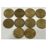 10 - Sacagawea Dollars