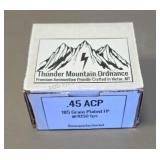 50 Rds - 45 ACP 185gr - Thunder Mtn Ord