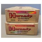 40 Rds - 22-250 Rem 40gr VMax - Hornady