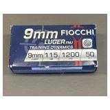 50 Rds - 9mm 115gr - Fiocchi
