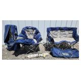 Camping Loveseat & 2 Camping Chairs, Hammock