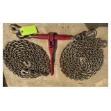1- 5400 lb Ratchet Binder/ 2- 5/16" Chains
