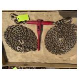 1- 5400 lb Ratchet Binder/ 2- 5/16" Chains