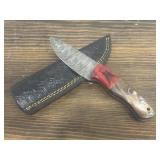 Damascus Knife & Sheath